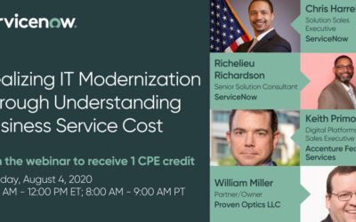 ServiceNow ITx Webinar Series: Realizing IT Modernization Through Understanding Business Service Cost